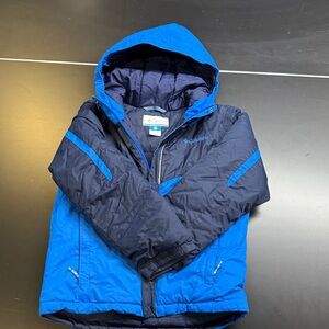 Columbia Youth Double Trouble Reversible Winter Jacket in Blue and Navy - Sz 5
